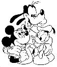 Para colorear a Donald, Mickey y Tribilin