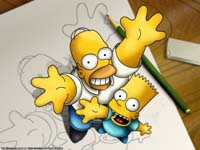Homero y Bart Simpson
